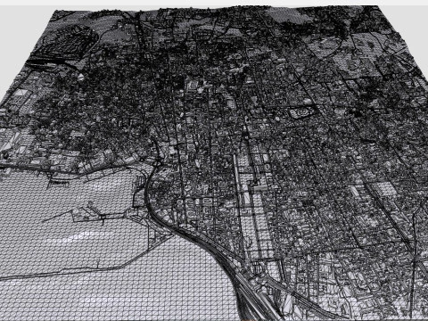 Cityscape Catania Sicily Italy 3D Model