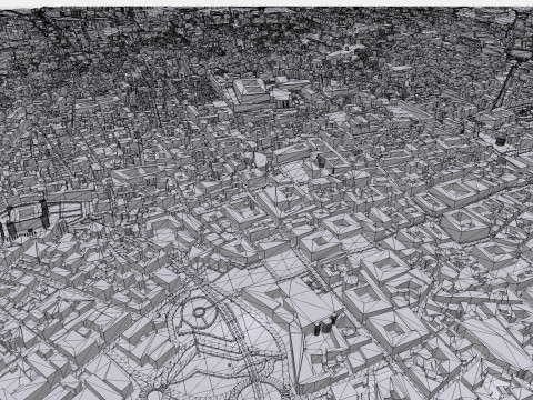 Cityscape Catania Sicily Italy 3D Model