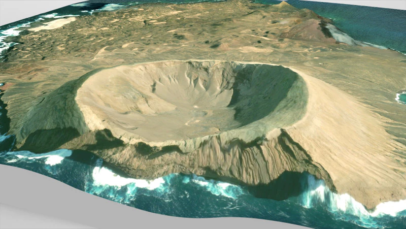 Island Alegranza Canary Islands Spain 3D Model .c4d .max .obj .3ds .fbx .stl .blend 