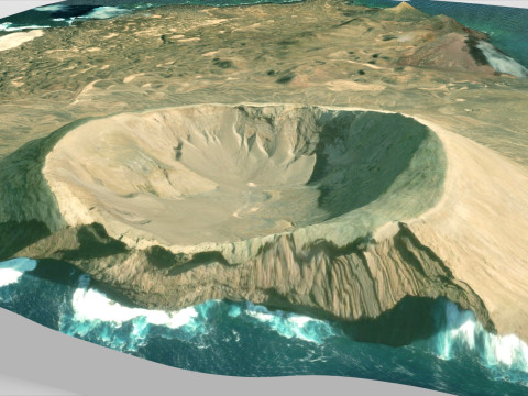Island Alegranza Canary Islands Spain Model 3D