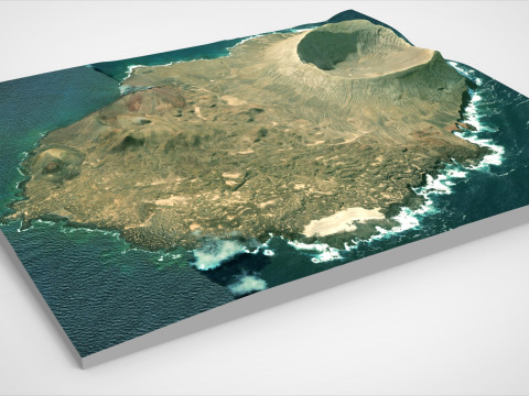 Island Alegranza Canary Islands Spain 3D मॉडल