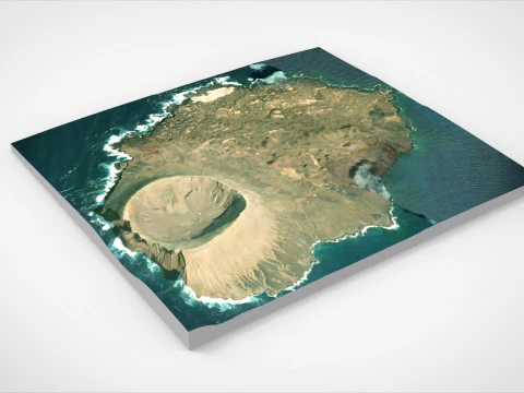 Island Alegranza Canary Islands Spain 3D Model