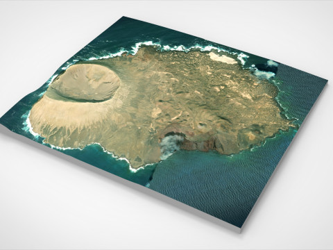 Island Alegranza Canary Islands Spain 3D मॉडल