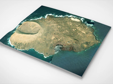 Island Alegranza Canary Islands Spain 3D Model