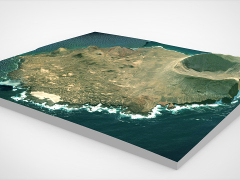 Island Alegranza Canary Islands Spain 3D मॉडल