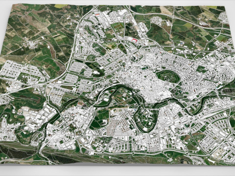 Cityscape Pamplona Spain 3D Model