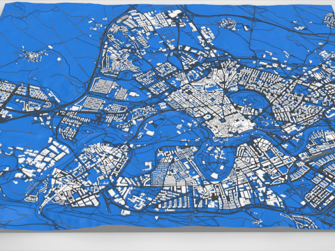 Cityscape Pamplona Spain 3D Model