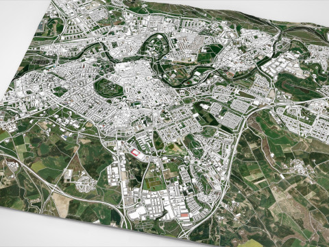 Cityscape Pamplona Spain 3D Model