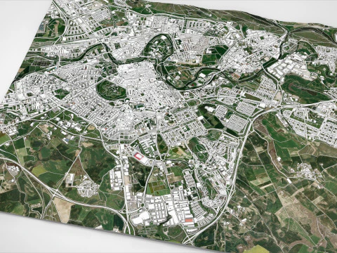 Cityscape Pamplona Spain 3D Model