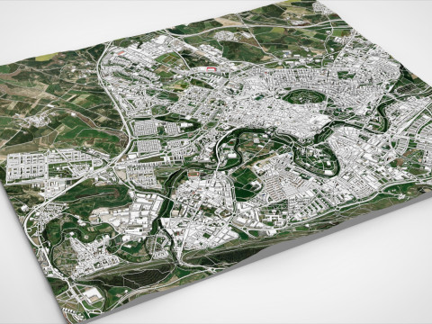 Cityscape Pamplona Spain 3D Model
