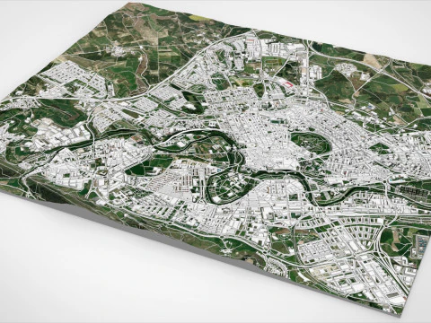 Cityscape Pamplona Spain 3D Model