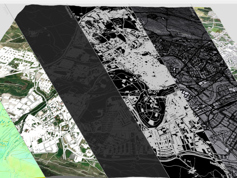 Cityscape Pamplona Spain 3D Model
