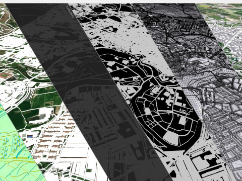 Cityscape Pamplona Spain 3D Model