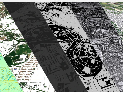 Cityscape Pamplona Spain 3D Model