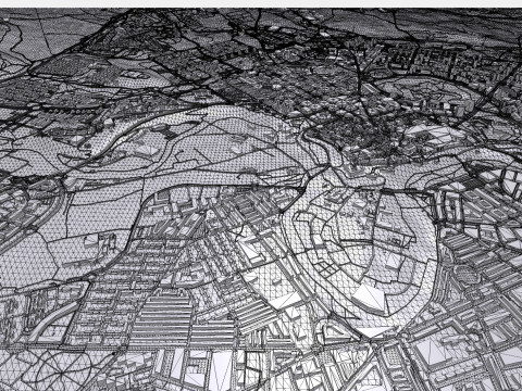 Cityscape Pamplona Spain 3D Model