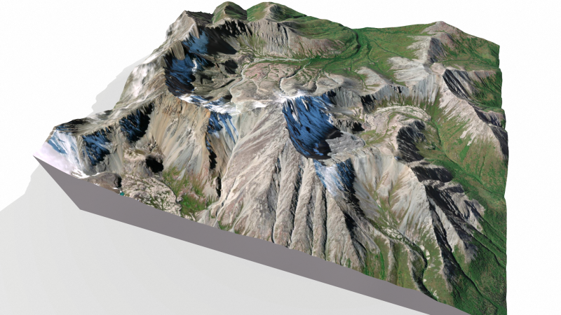Mountain landscape Matanuska Peak Alaska USA 3D मॉडल .c4d .max .obj .3ds .fbx .stl .blend