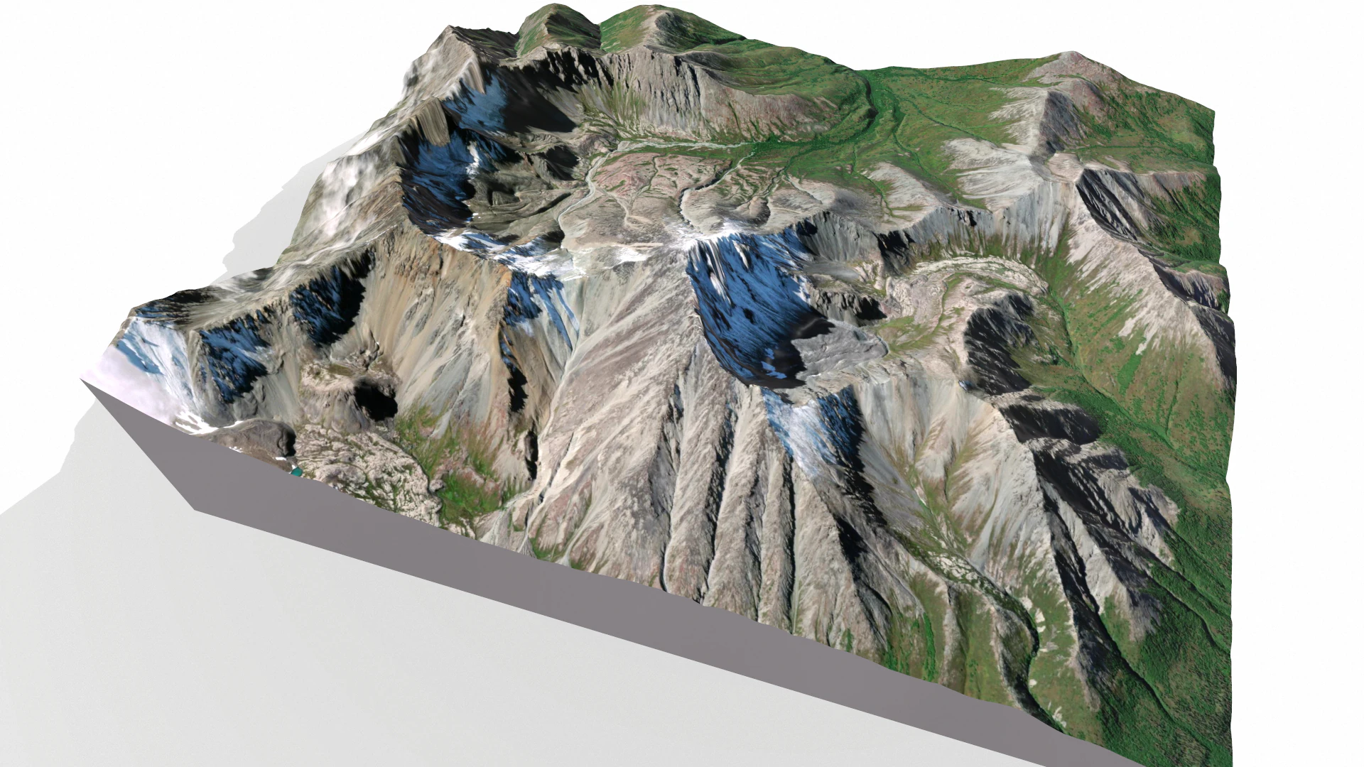 Mountain landscape Matanuska Peak Alaska USA 3D Model .c4d .max .obj .3ds .fbx .stl .blend 