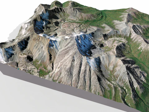 Mountain landscape Matanuska Peak Alaska USA 3D Model