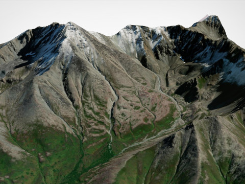 Mountain landscape Matanuska Peak Alaska USA 3D मॉडल