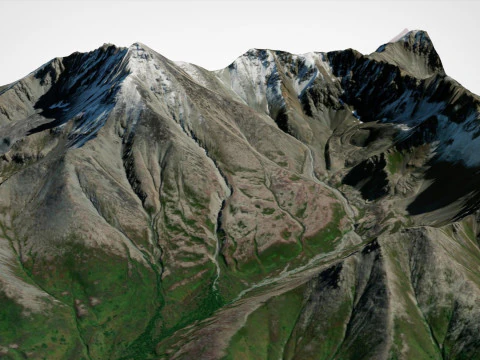 Mountain landscape Matanuska Peak Alaska USA 3D Model