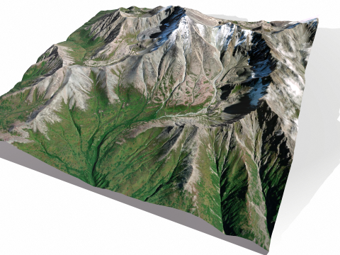 Mountain landscape Matanuska Peak Alaska USA 3D मॉडल
