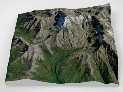 Mountain landscape Matanuska Peak Alaska USA 3D मॉडल