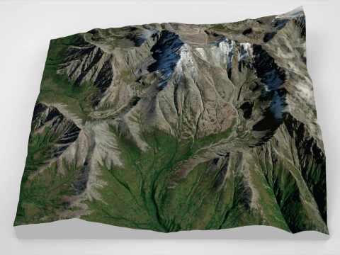 Mountain landscape Matanuska Peak Alaska USA 3D Model