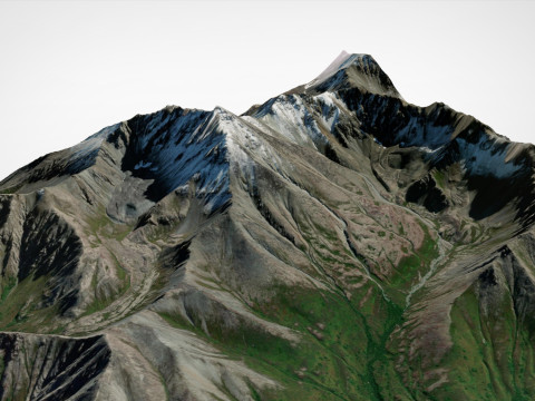 Mountain landscape Matanuska Peak Alaska USA 3D मॉडल