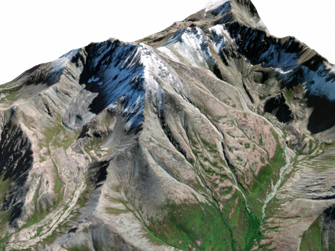Mountain landscape Matanuska Peak Alaska USA 3D मॉडल