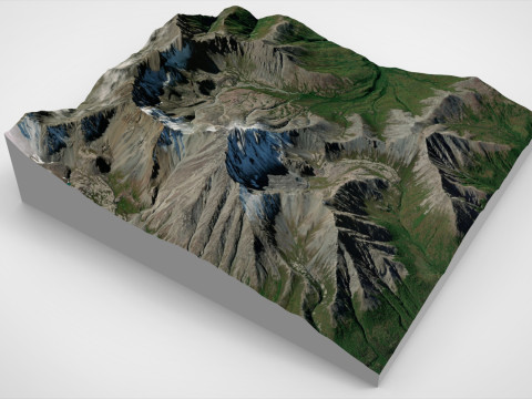 Mountain landscape Matanuska Peak Alaska USA 3D मॉडल