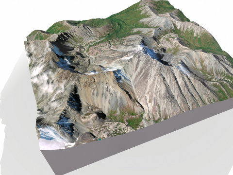 Mountain landscape Matanuska Peak Alaska USA 3D मॉडल