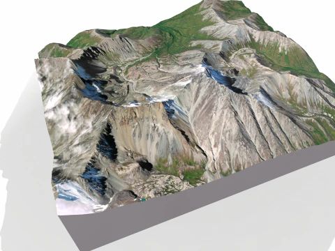 Mountain landscape Matanuska Peak Alaska USA 3D Model
