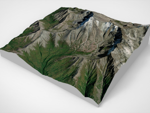 Mountain landscape Matanuska Peak Alaska USA 3D मॉडल