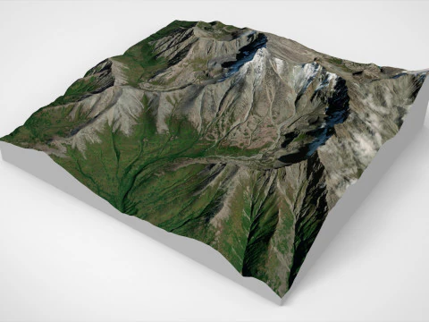 Mountain landscape Matanuska Peak Alaska USA 3D Model