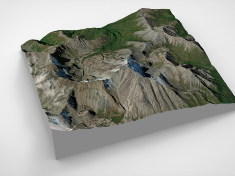 Mountain landscape Matanuska Peak Alaska USA 3D मॉडल