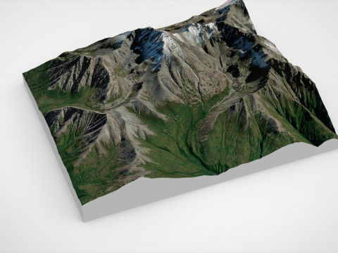 Mountain landscape Matanuska Peak Alaska USA 3D मॉडल