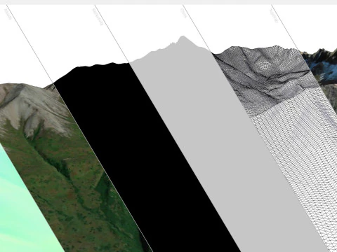 Mountain landscape Matanuska Peak Alaska USA 3D Model