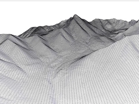 Mountain landscape Matanuska Peak Alaska USA 3D Model