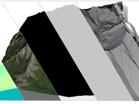 Mountain landscape Matanuska Peak Alaska USA 3D Model