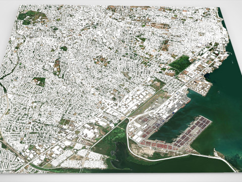 Cityscape Kingston Jamaica Model 3D