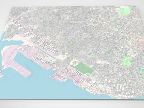 Cityscape Kingston Jamaica 3D Model