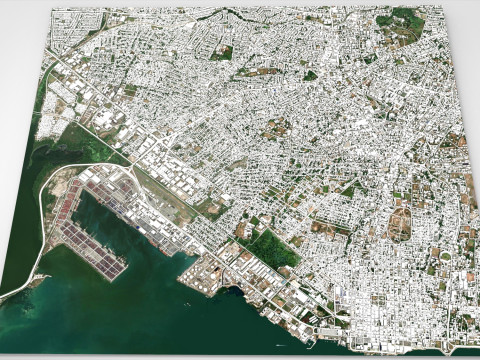 Cityscape Kingston Jamaica Model 3D