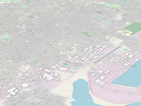 Cityscape Kingston Jamaica 3D Model