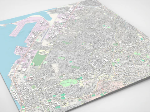 Cityscape Kingston Jamaica 3D Model