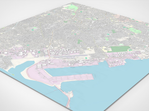 Cityscape Kingston Jamaica Model 3D
