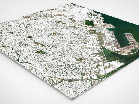 Cityscape Kingston Jamaica 3D Model