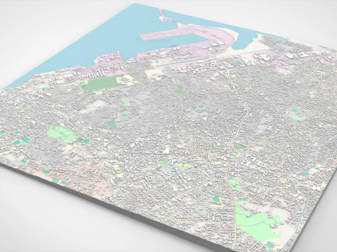 Cityscape Kingston Jamaica 3D Model