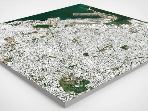 Cityscape Kingston Jamaica 3D Model
