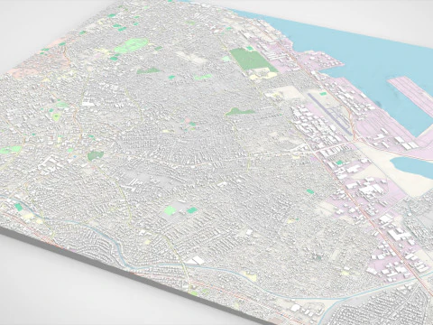 Cityscape Kingston Jamaica 3D Model