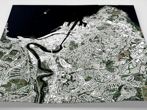 Cityscape Trondheim Norway 3D Model
